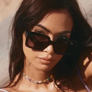 Quay RARE TOTAL VIBE Black Smoke 54mm Sunglasses
